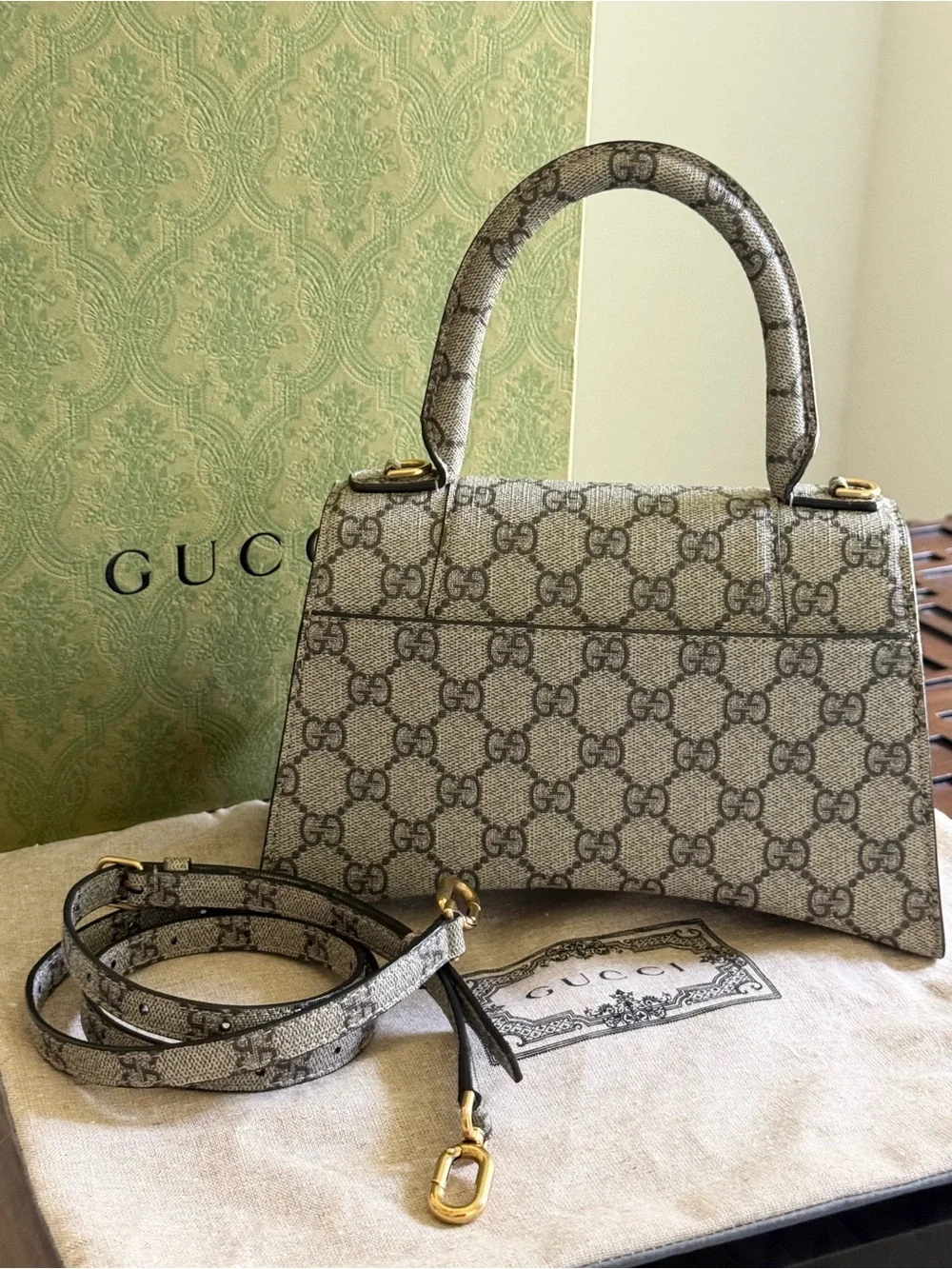 Gucci x Balenciaga Hacker Project Small Hourglass GG Supreme Top Handle